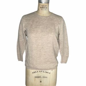 J Crew cream linen blend sweater